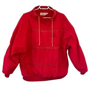 Vintage Santana Pullover Jacket Unisex Red Large 80s-90s 100% Cotton Large READ